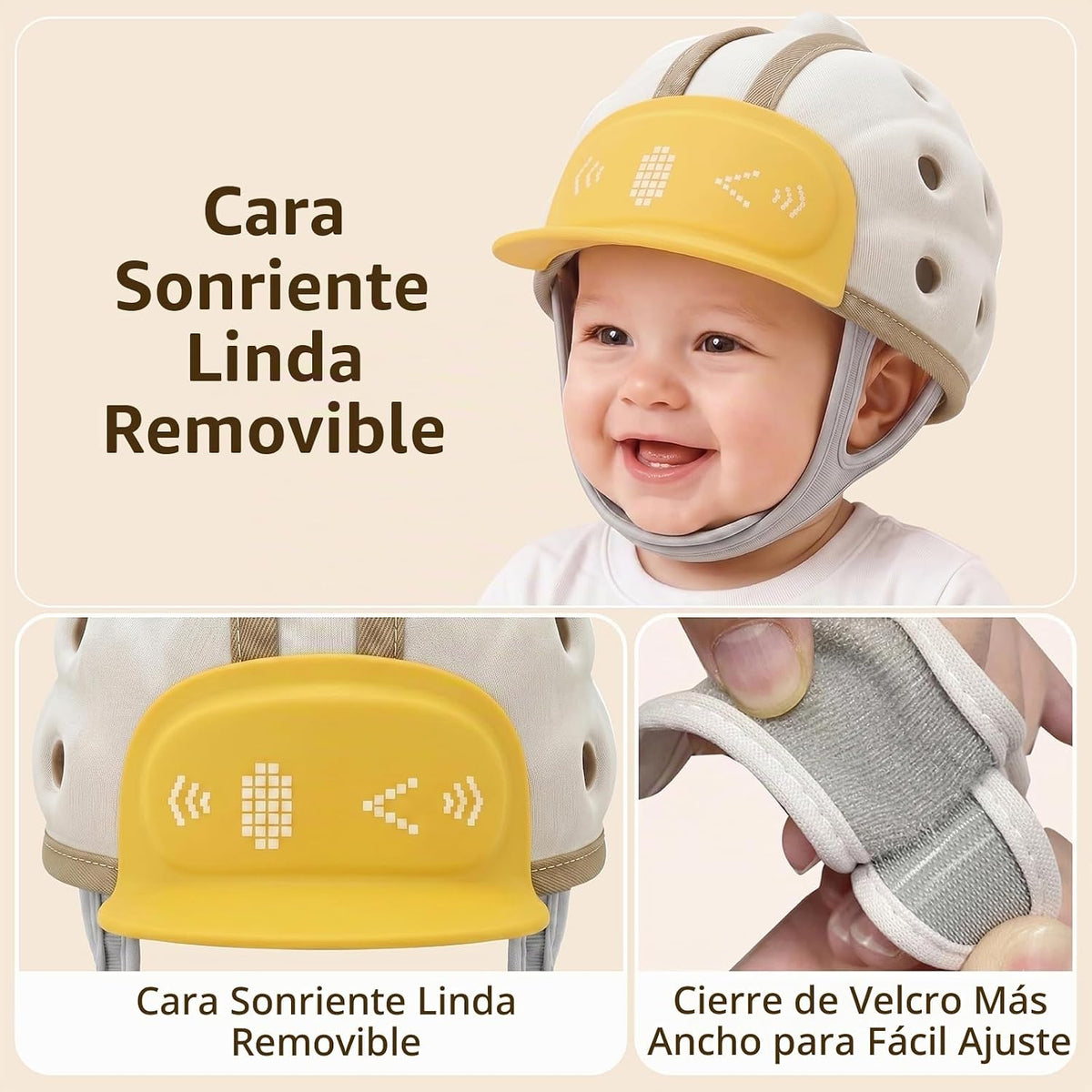 Buoydas Casco protector de cabeza de bebé, protector de cabeza de b...