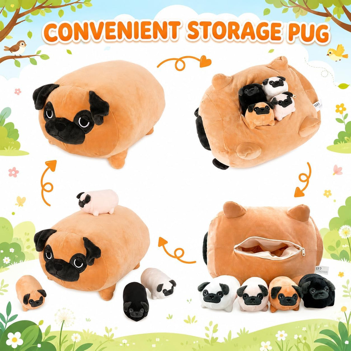 MMguai Peluche Suave de Bulldog Lindo Bulldog Francés Animales de P...