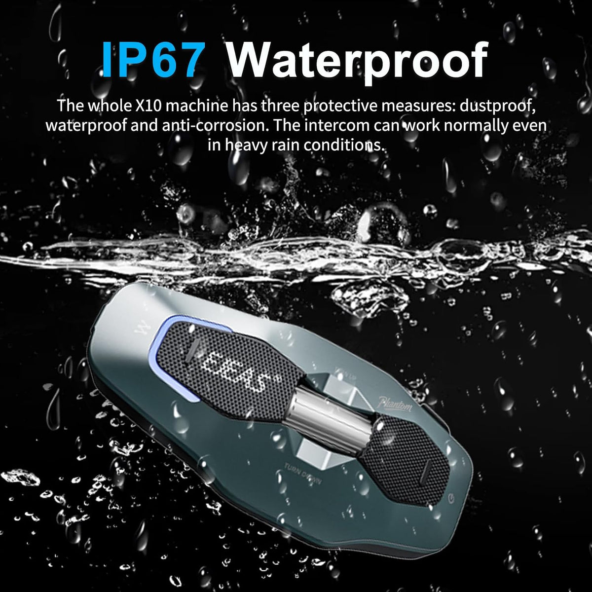 iSunergy X10 - Auriculares Bluetooth para casco de motocicleta, int...