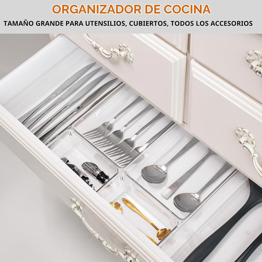 Criusia Paquete de 8 organizadores de cajones para utensilios de co...