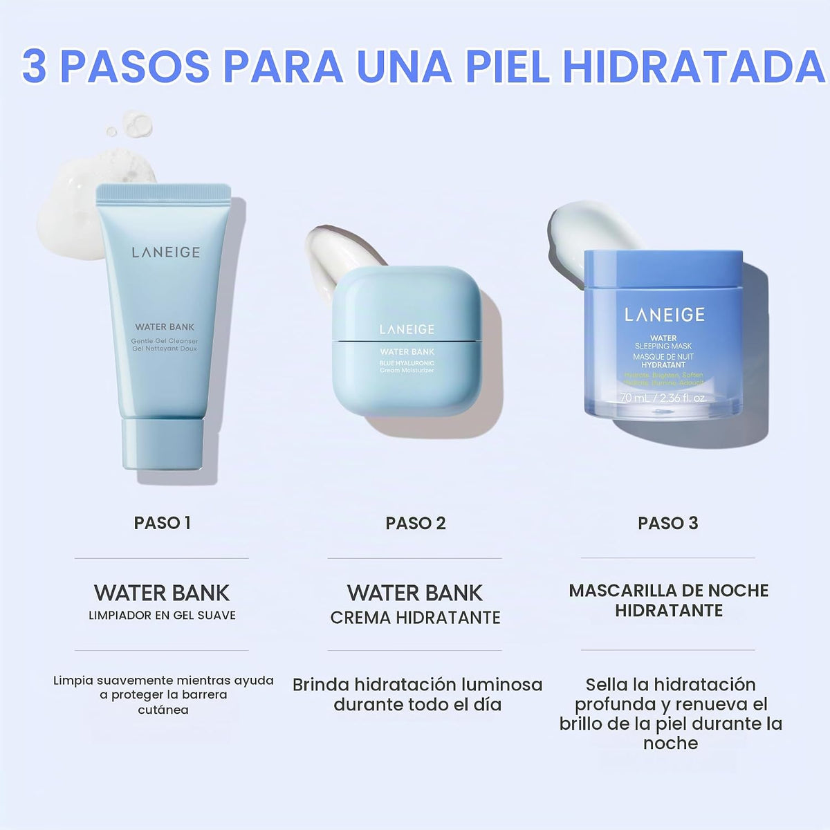 LANEIGE Crema Hidratante Water Bank Azul con Ácido Hialurónico: Cre...