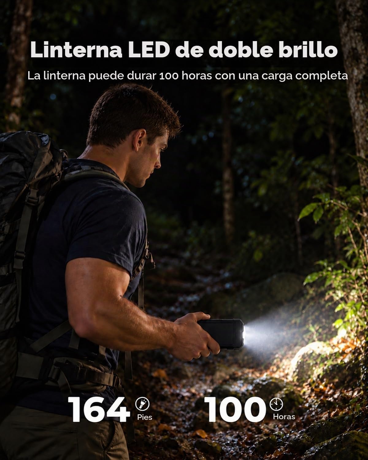 BLAVOR Solar Power Bank 10,000mAh Cargador inalámbrico portátil par...