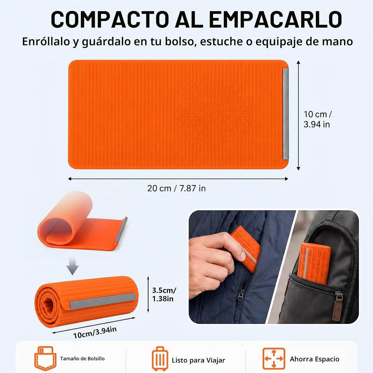 NVXEBOG Soporte para teléfono de avión, portátil, plegable, de alum...