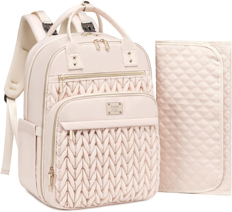 Tealari Mochila para pañales, elegante bolsa de pañales para bebé,...