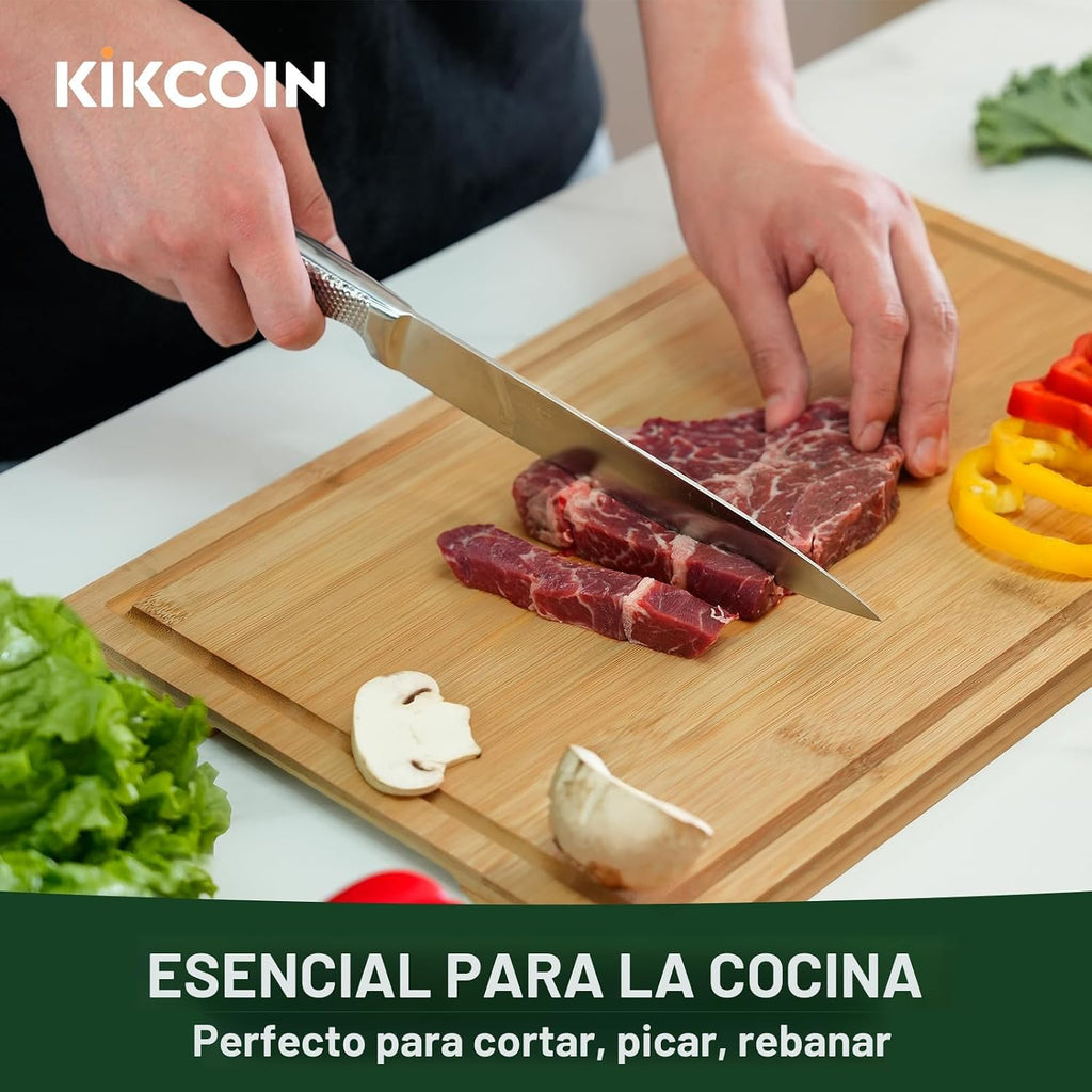 Tabla de cortar de bambú de 24 pulgadas para cocina, tabla de corta...
