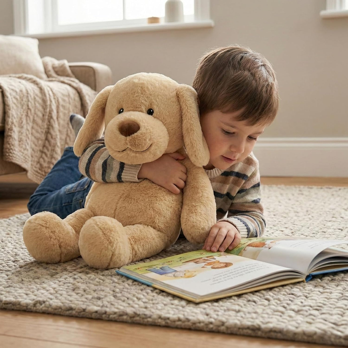 WEIGEDU Juguete de peluche para cachorro de perro de peluche aderez...