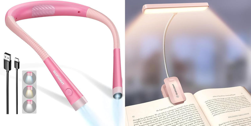 Glocusent Juego de iluminación doble: lámpara sin sombras con clip...