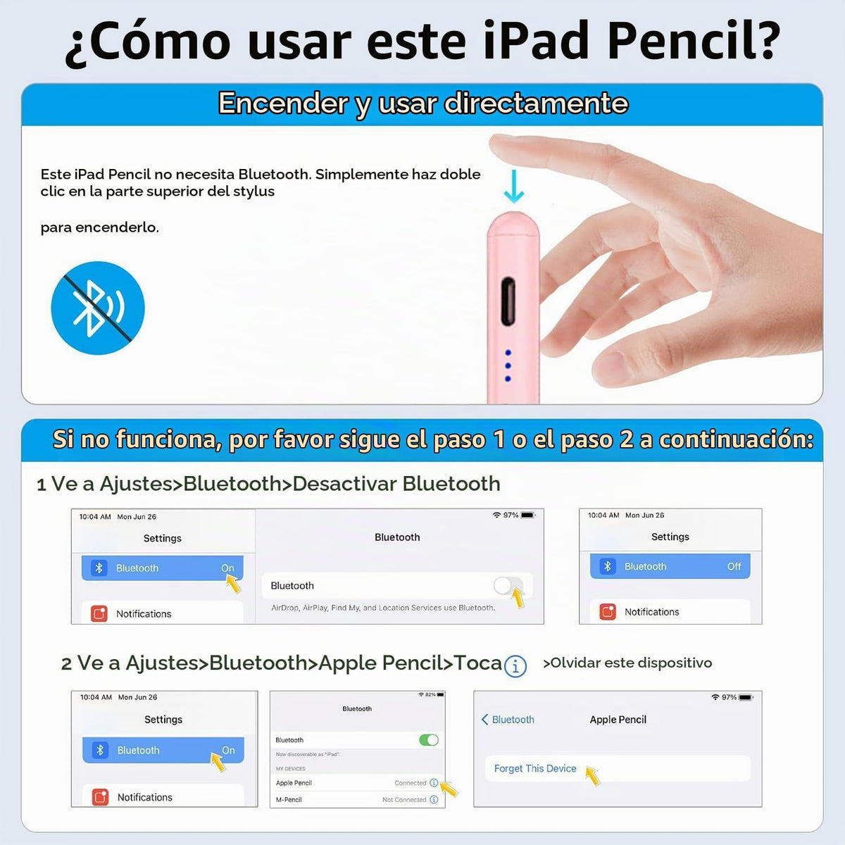 Lápiz óptico para Apple iPad (2026-2018), lápiz digital de carga rá...