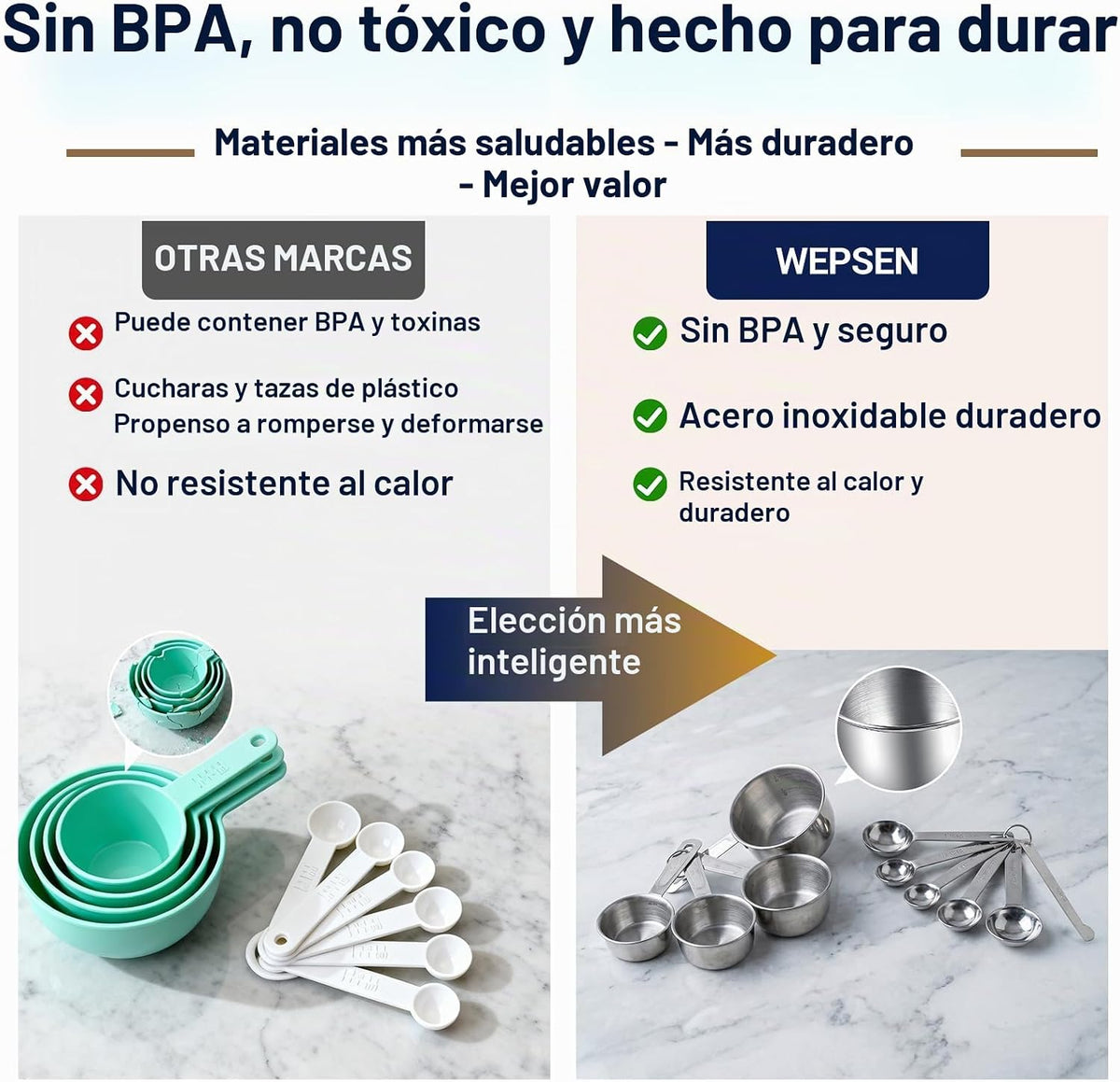 WEPSEN Cuencos para mezclar con juego de tapa, 25 utensilios de coc...