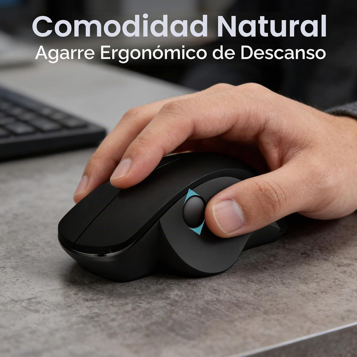 MangoEra Ratón ergonómico inalámbrico, desplazamiento lateral del p...