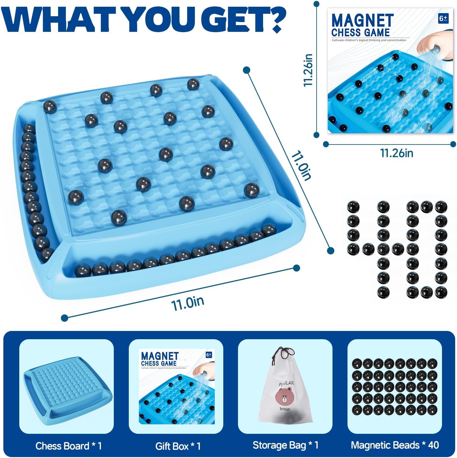 Juego magnético, juego de mesa para niños de 8 a 12 años, juego de...