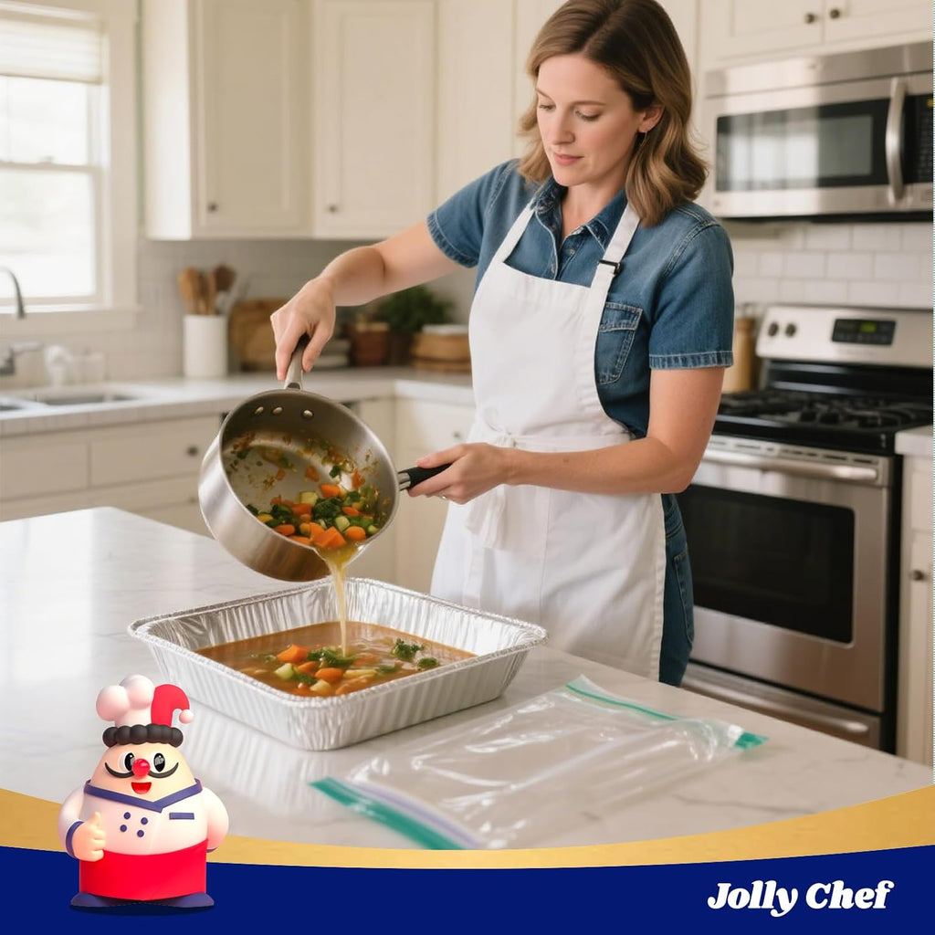 JOLLY CHEF - Sartenes de aluminio de 9 x 13 pulgadas (paquete de 30...