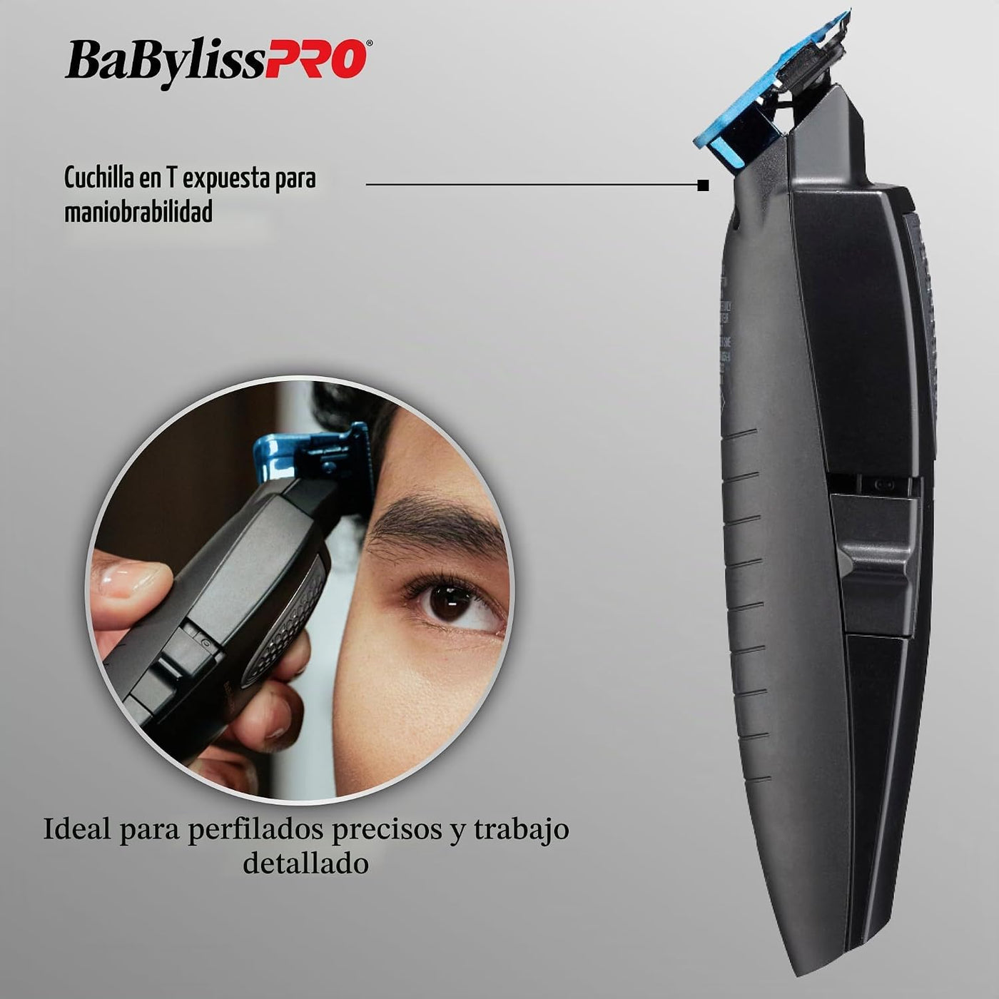 BaBylissPRO LithiumFX Cord\/Cortapelos ergonómicos de litio inalámb...