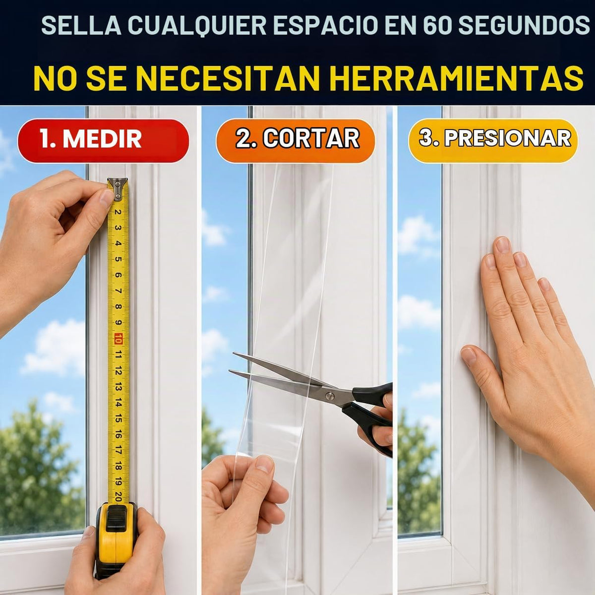 Cinta aislante ultra transparente para ventanas, 2 pulgadas x 35 ya...