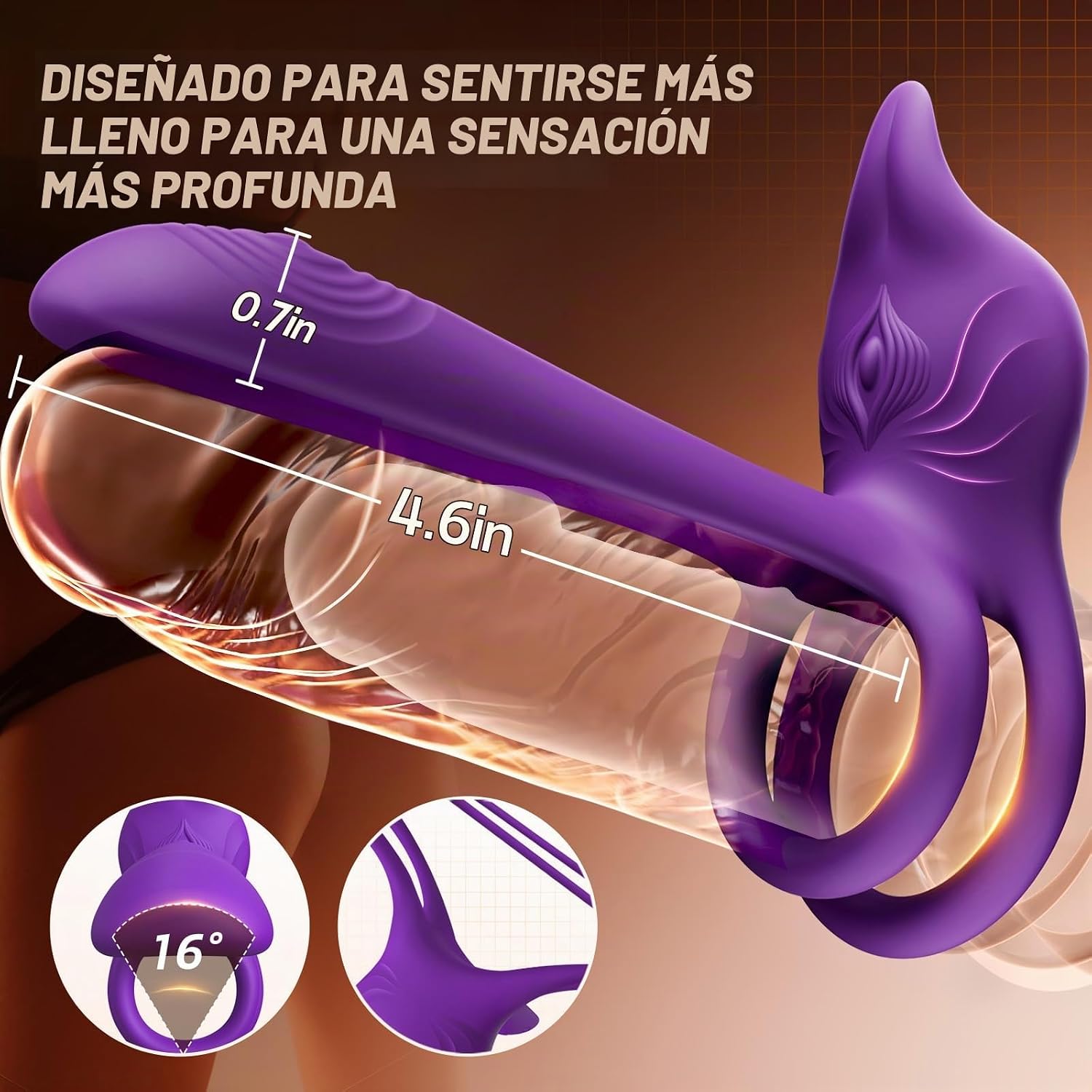 Anillo vibrador para pene en parejas - MOOLIGIRL anillo vibrador do...