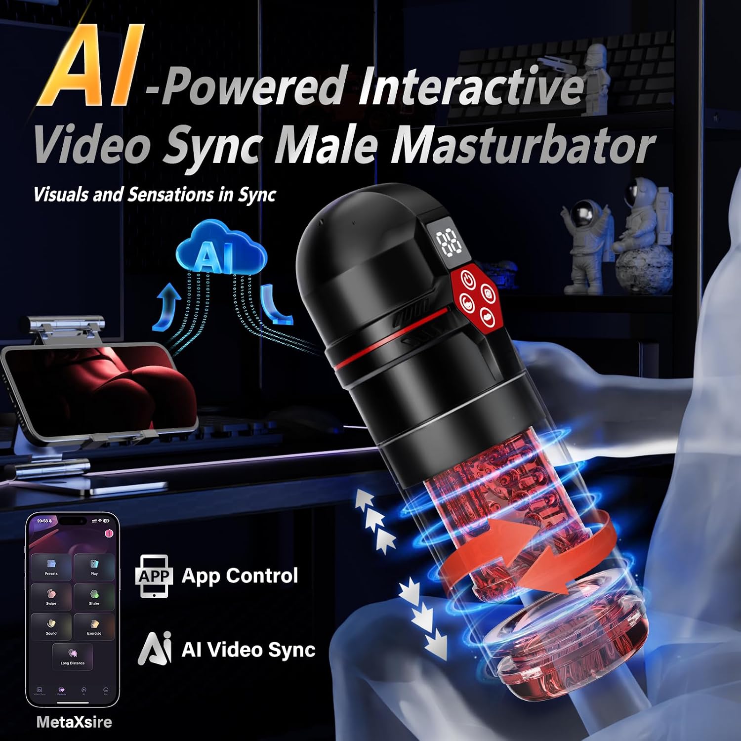 Mrgras Bomba de pene masturbador masculino \u2013 AI Sync Juguetes...