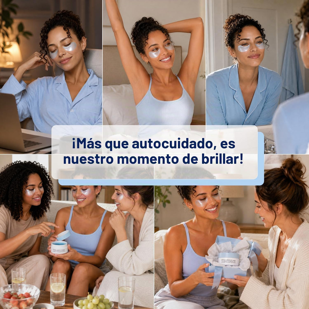Enaskin Naturals Parches debajo de los ojos para ojos: 30 pares de...