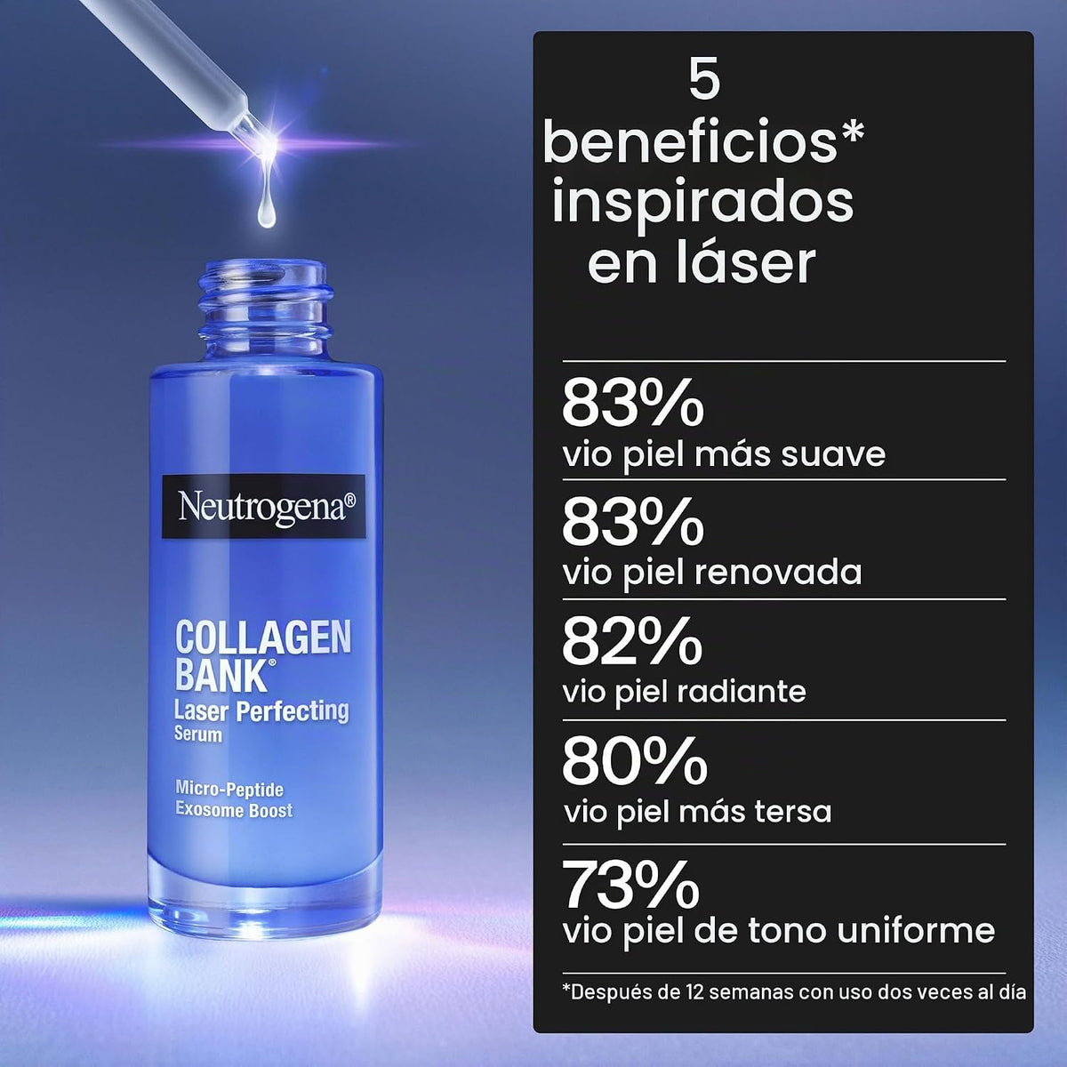 Neutrogena Sérum facial perfeccionador láser de Collagen Bank, 1.0...