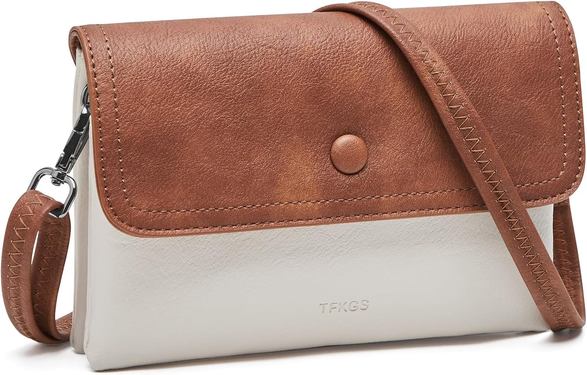 Bolsos cruzados pequeños para mujer, bolso de cuero suave para telé...