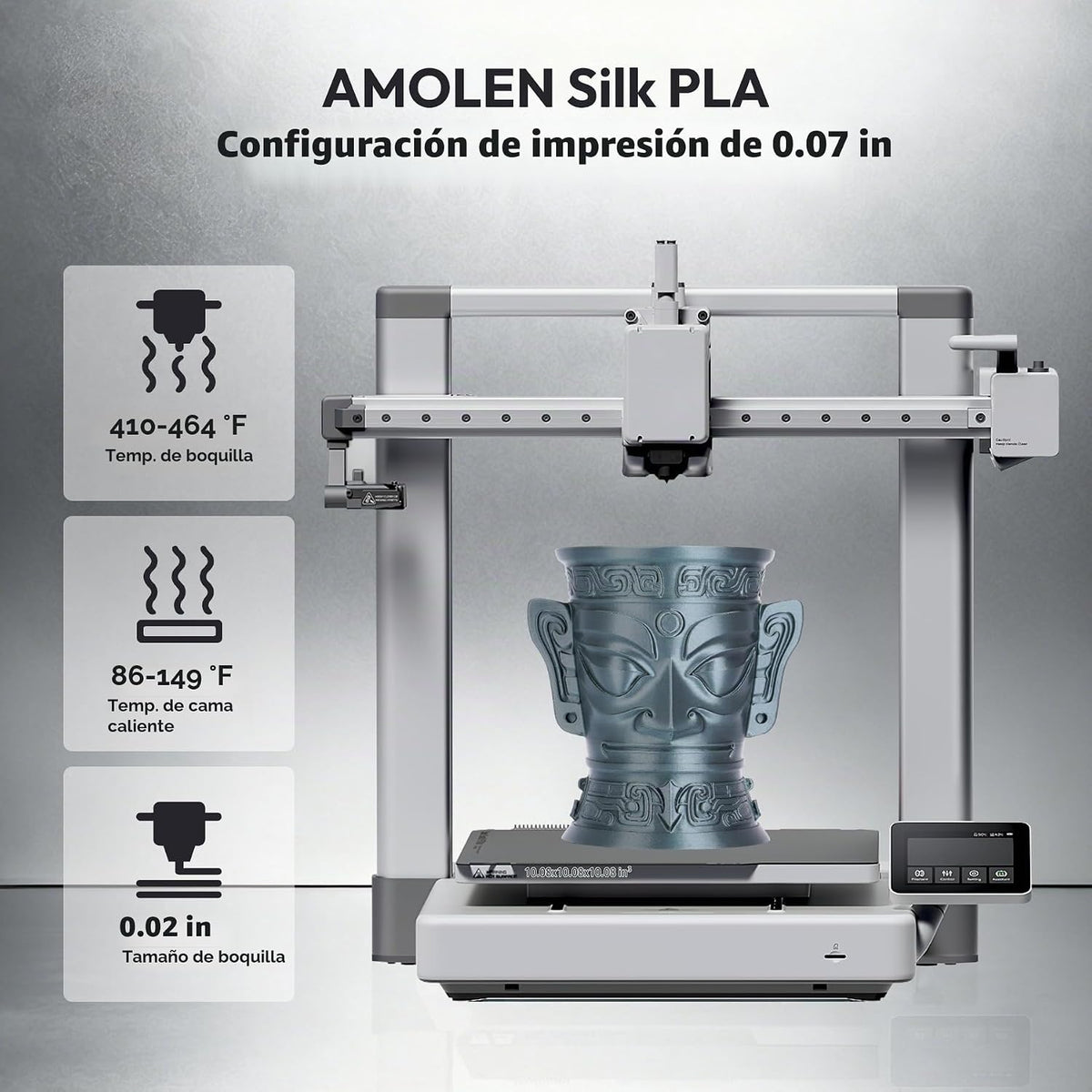 AMOLEN Paquete de filamento PLA para impresora 3D de ácido poliláct...
