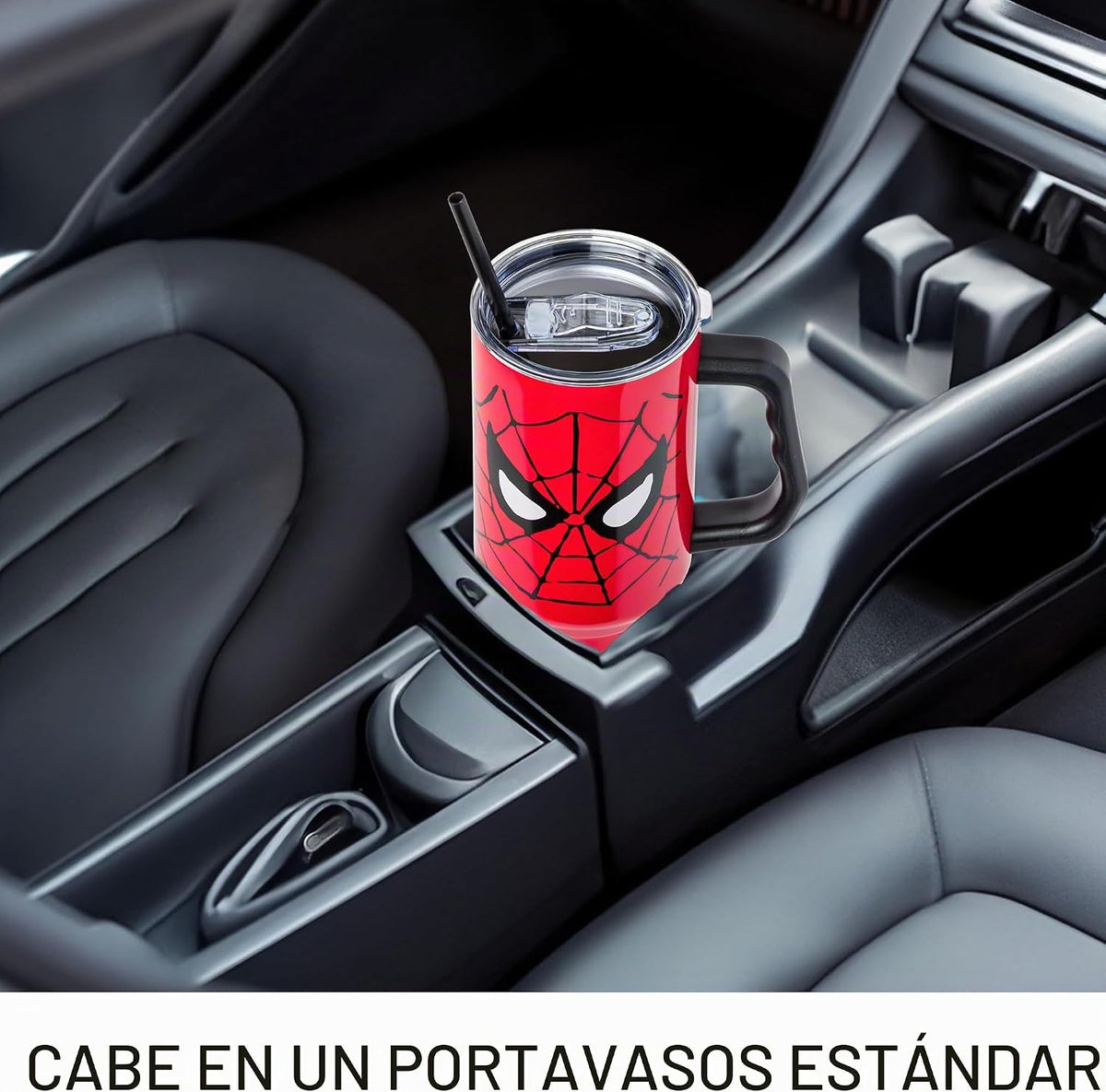 Silver Buffalo Marvel Spider-Man - Vaso de acero inoxidable, 40 onz...