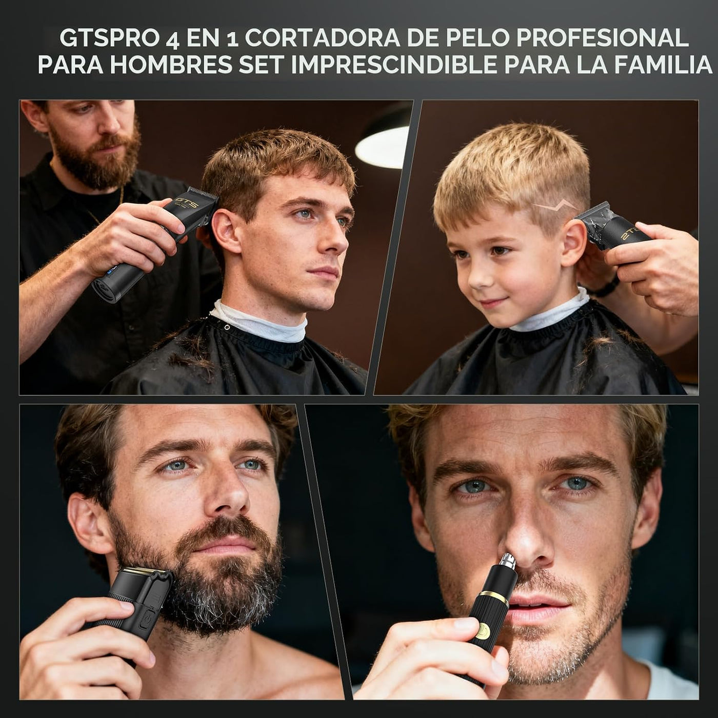 GTSPRO - Cortadora de pelo profesional para hombres, cortadora inal...