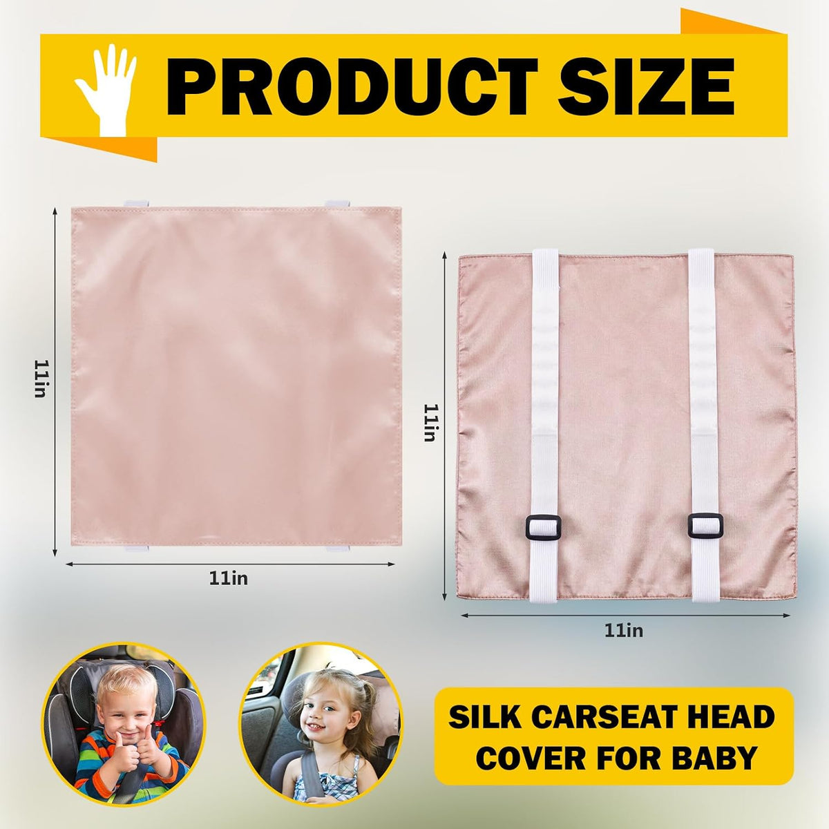 Tegeme 4 piezas de fundas de seda para asiento de coche para reposa...