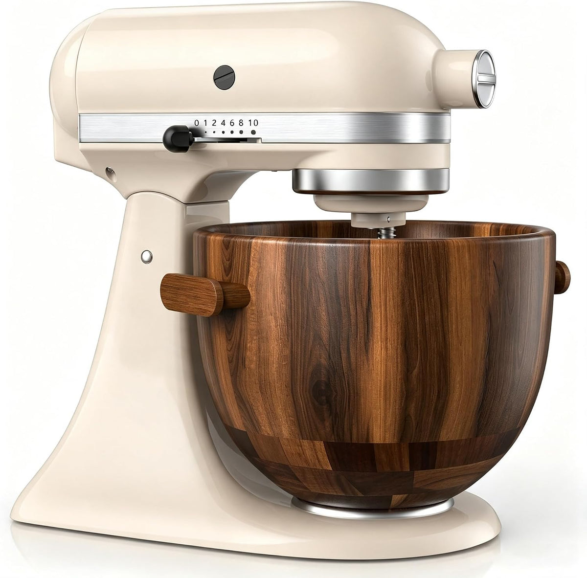 Tazón de madera con mango, para mezclador KitchenAid de 4.5-5 cuart...