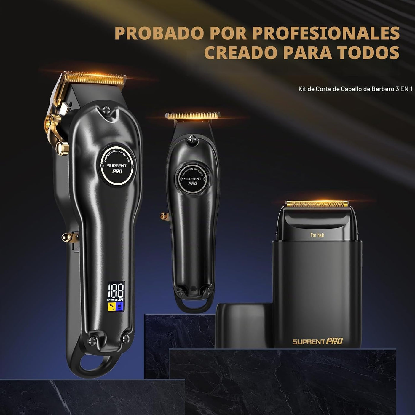 SUPRENT PRO Cortapelos y Recortadora Profesional con Afeitadora de...