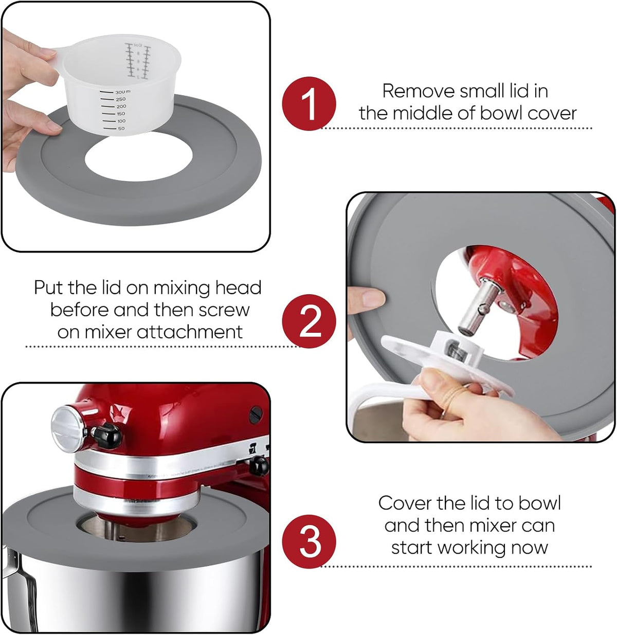 Tazón de acero inoxidable compatible con mezclador Kitchenaid de 4....