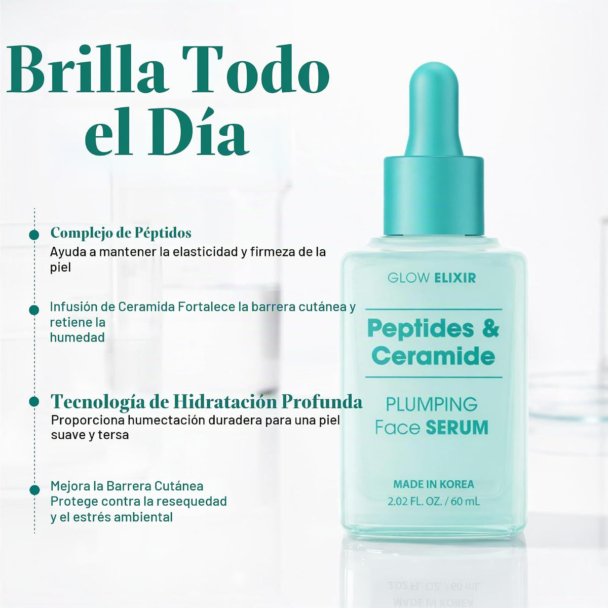 Glow Elixir Peptides Serum para la cara con ceramida \u2013 Dermato...