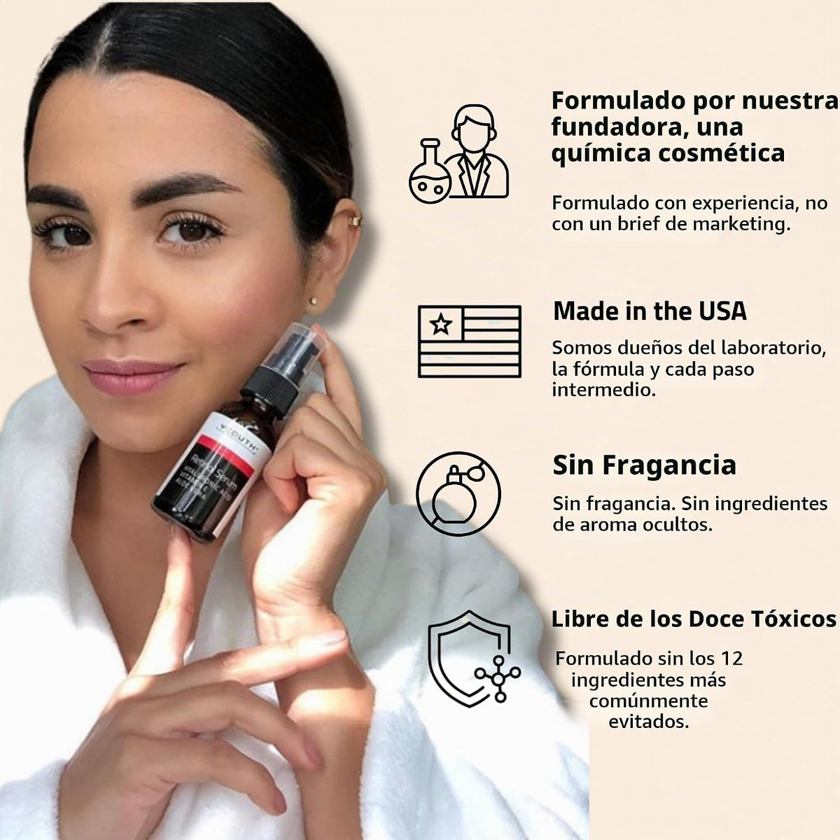 YEOUTH Suero de retinol para rostro con ácido hialurónico y vitamin...