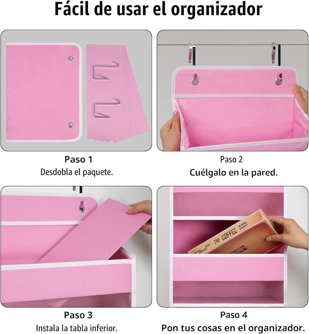 TYMENSH Organizador para colgar sobre la puerta con 5 bolsillos gra...