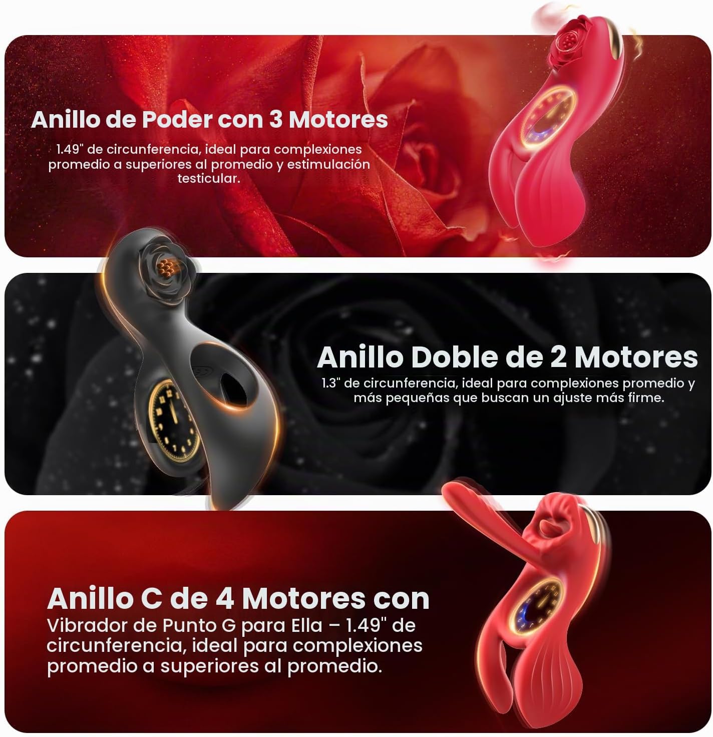 Anillo Vibrador para el Pene para Parejas, Juguete Sexual para Homb...
