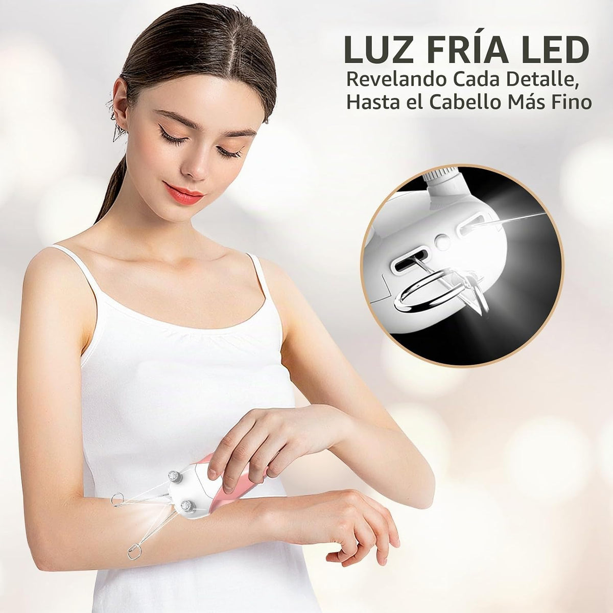 WAYCOM Depilación facial para mujeres, dispositivo de depilación el...