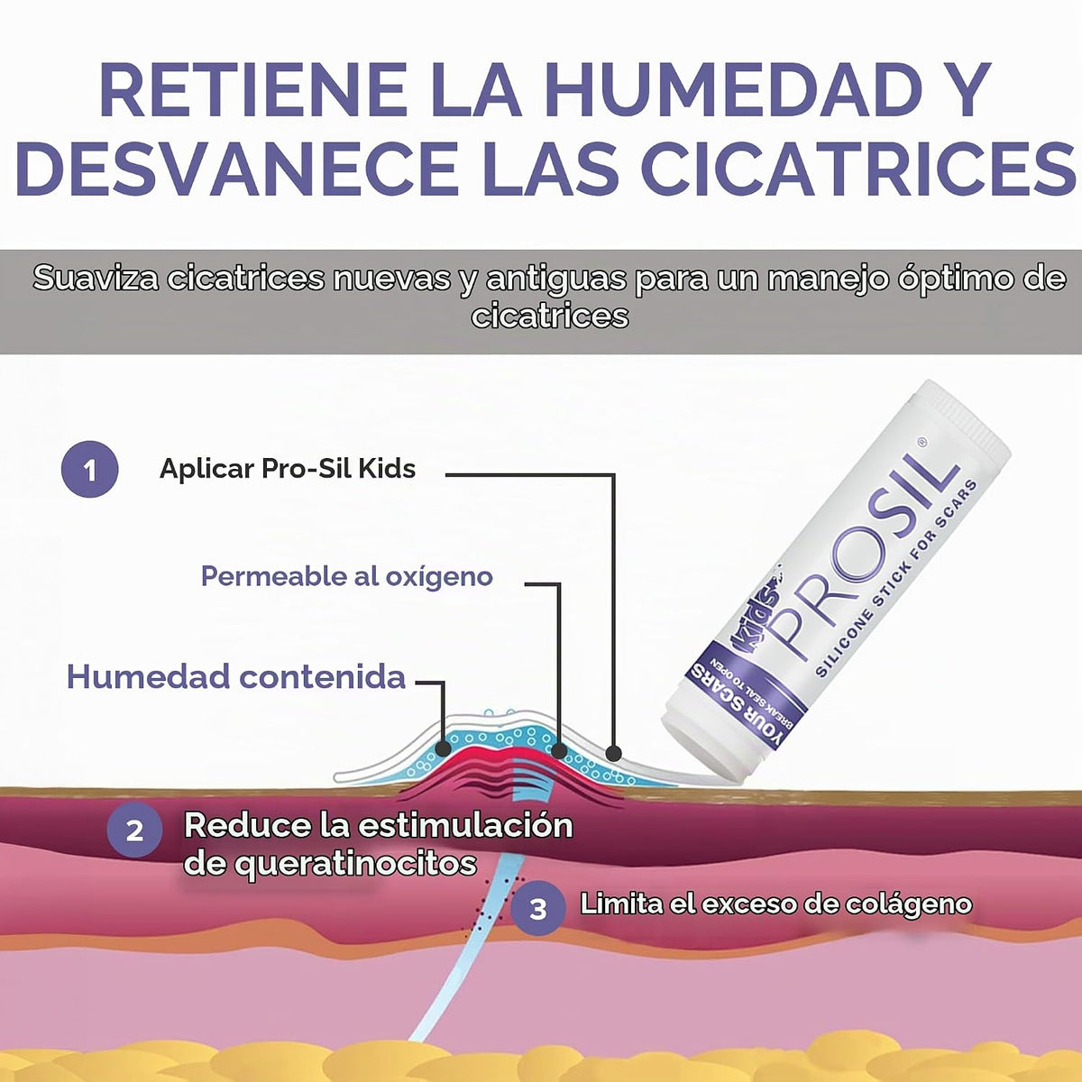 Kids Pro-Sil - Palo de silicona para cicatrices (0.15 oz) | Tratami...
