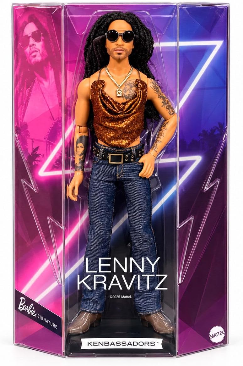 Barbie Muñeca Kenbassadors Lenny Kravitz de la firma | Muñeca de mo...