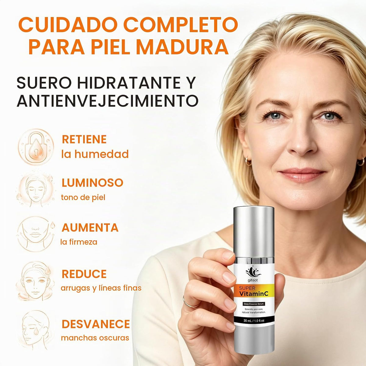 Suero de súper vitamina C y retinol para piel madura \u2013 Tratami...