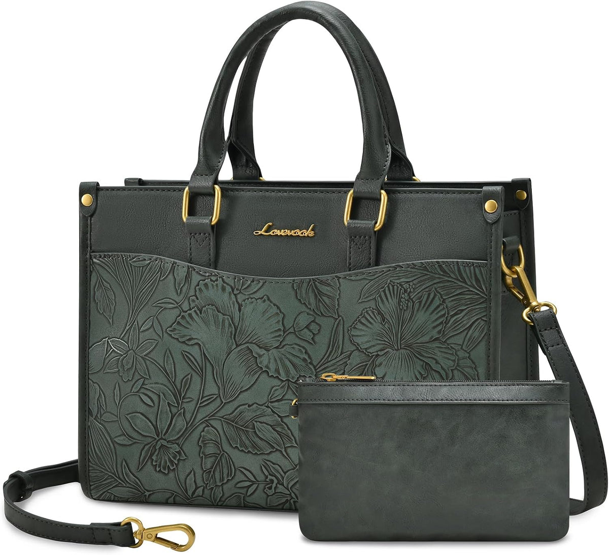 LOVEVOOK Bolsos y bolsos de mano para mujer, elegante bolso de homb...