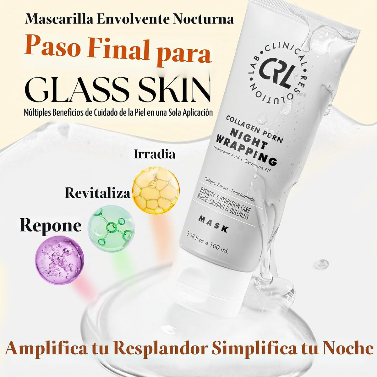 Resolución clínica PDRN Colágeno Night Wrapping Mascarilla para pie...