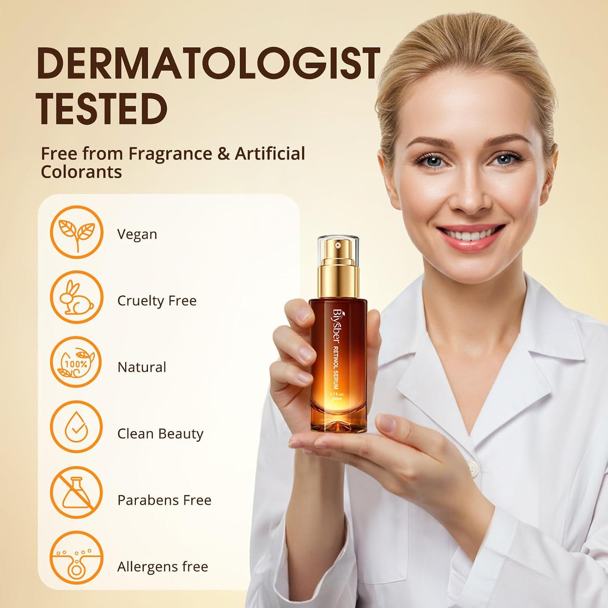 BIYSBER Suero de colágeno de retinol para la cara: suero facial que...