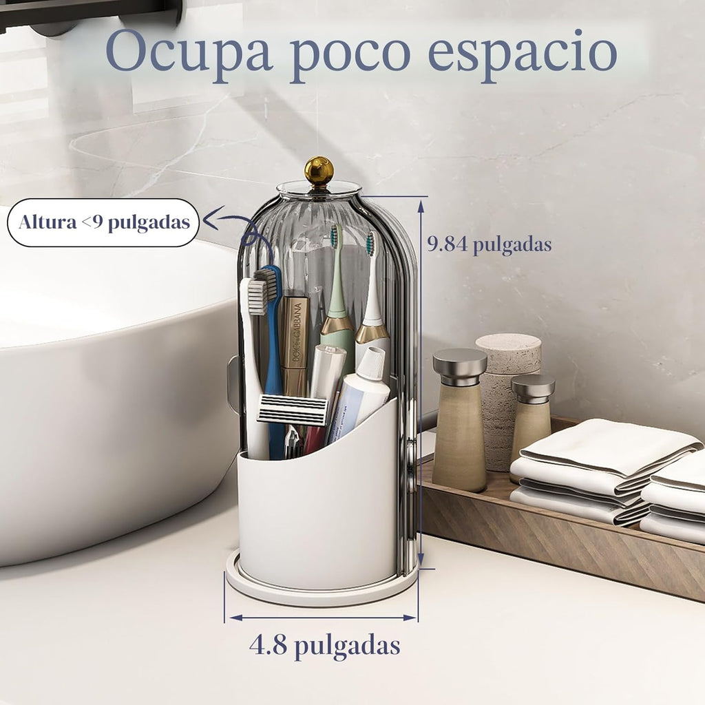 Zufudo Soporte para cepillos de dientes a prueba de polvo con tapa,...