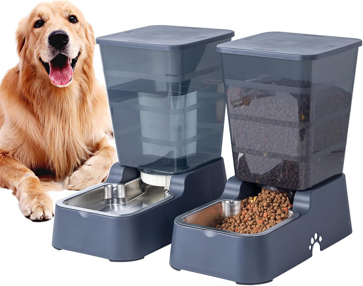 Meikuler Alimentador automático para mascotas, 5.2 L, dispensador d...