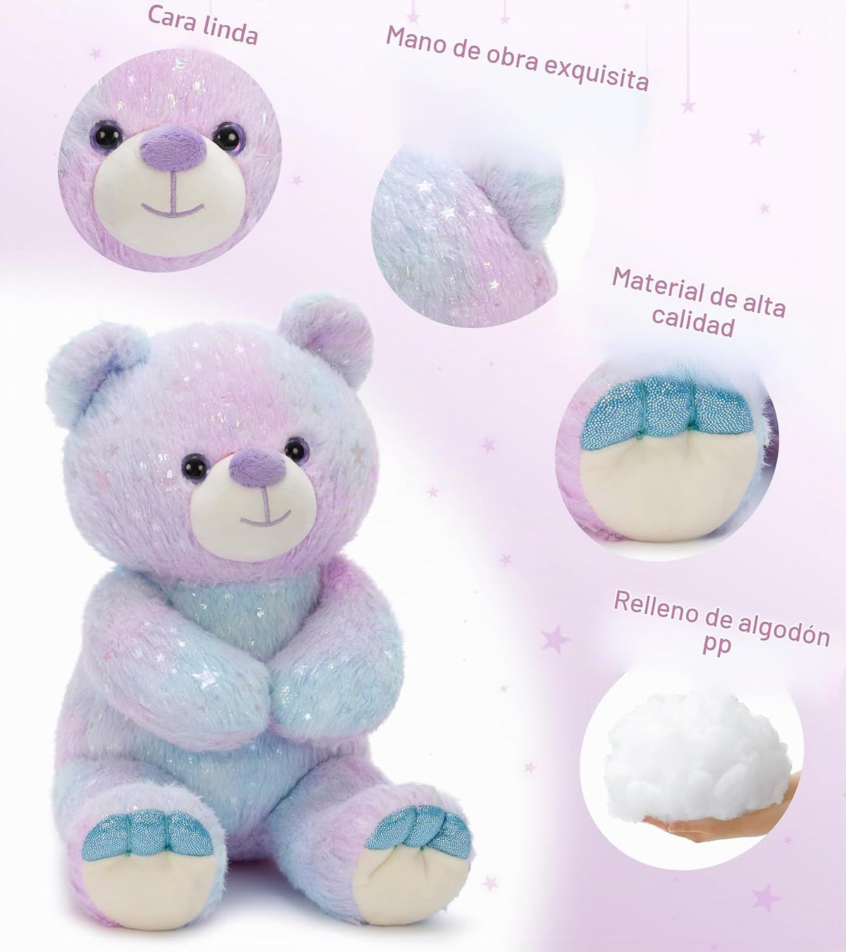 Tezituor Oso de peluche de peluche,Juguetes de peluche de oso arco...
