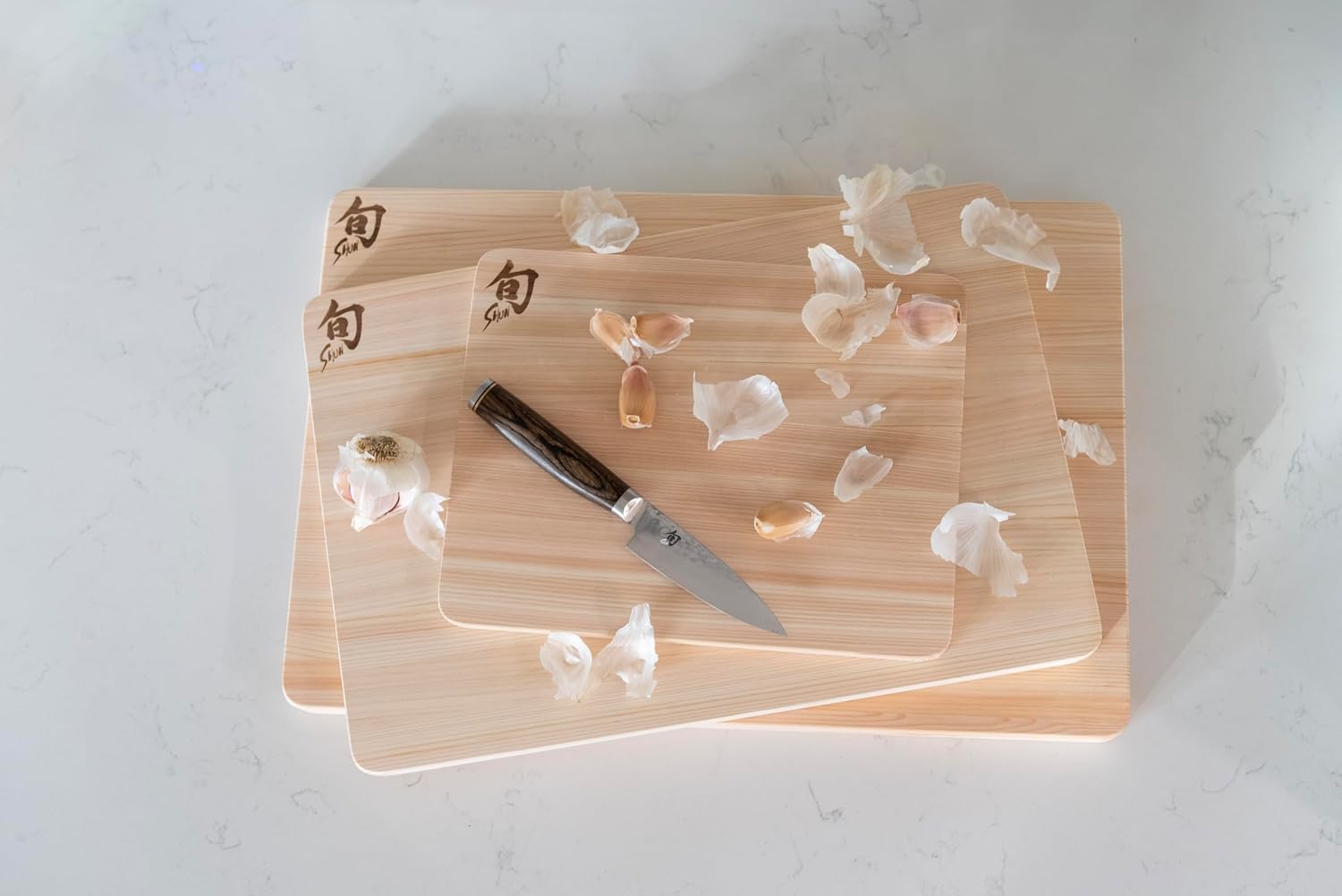 Shun Cutlery Hinoki - Juego de tablas de cortar (3 piezas) | Tablas...