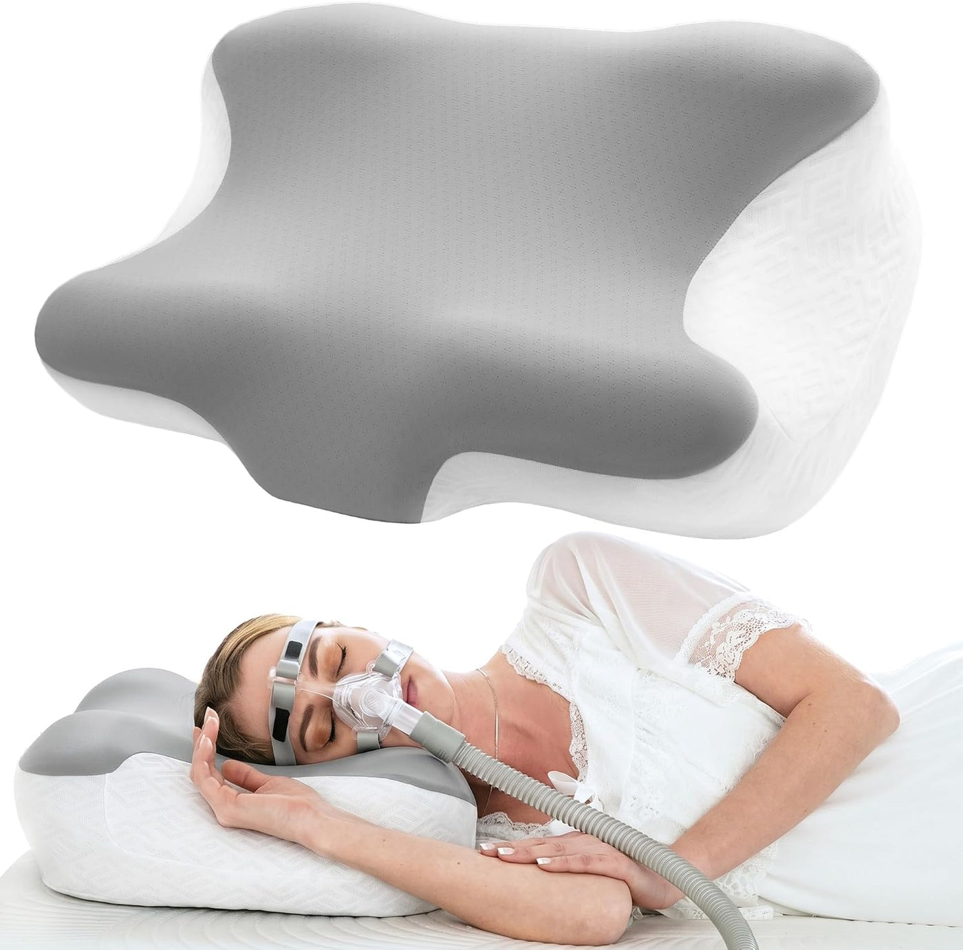 Elviros Almohada cervical para aliviar el dolor de cuello, almohada...