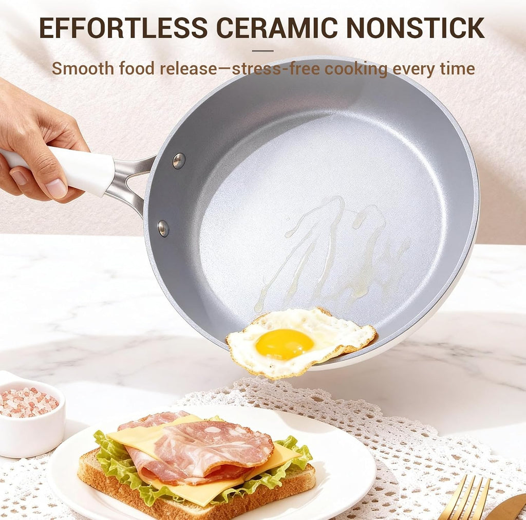 Ammeloo Juego de utensilios de cocina de cerámica acanalada de 15 p...