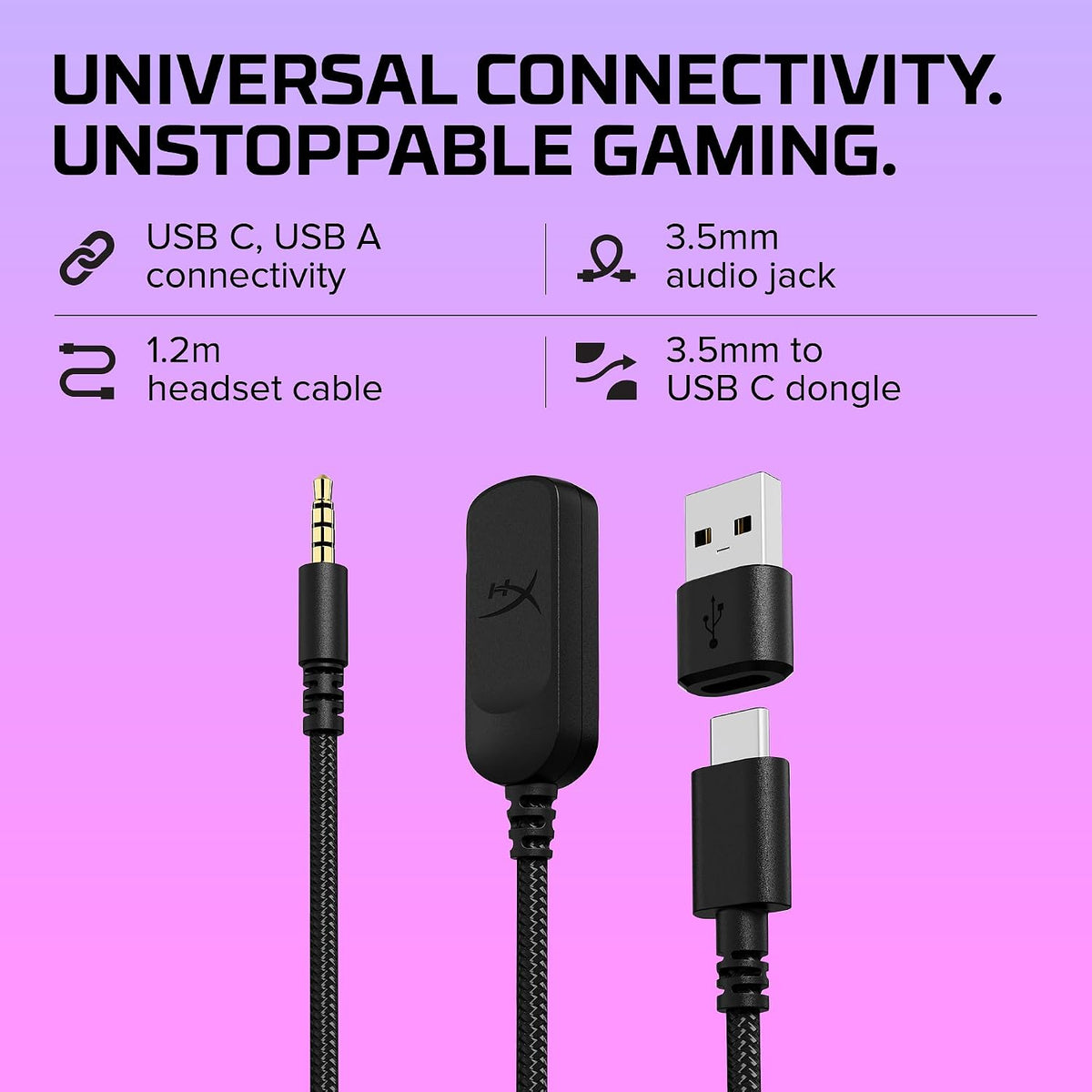 HyperX Cloud III - Auriculares con cable para juegos, PC, PS5, Xbox...