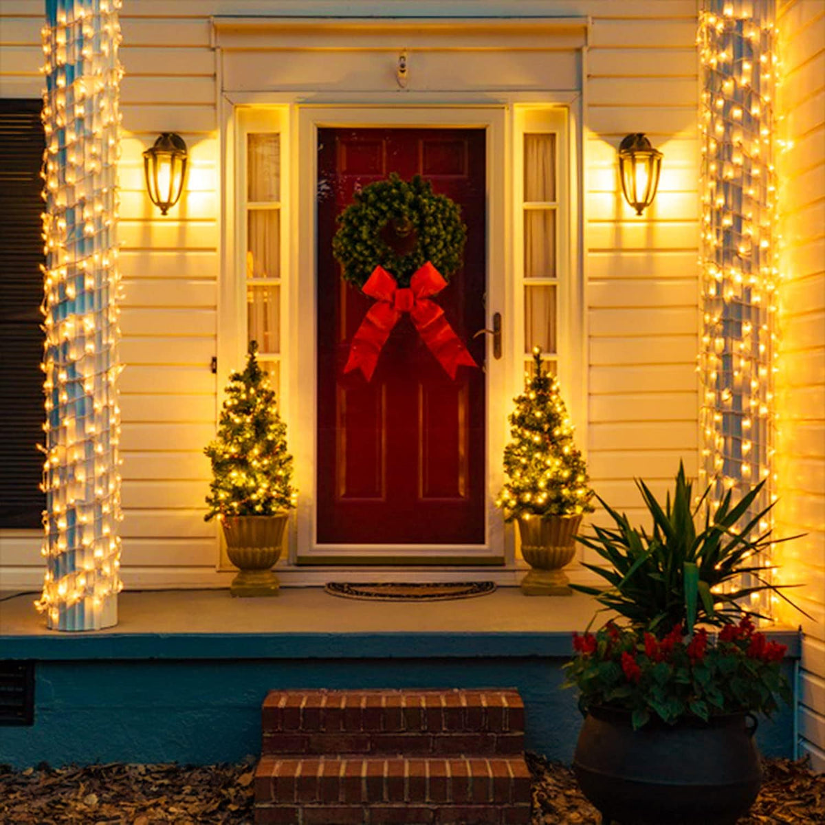 JMEXSUSS Luces navideñas de 99 pies para dormitorio, 300 luces LED...