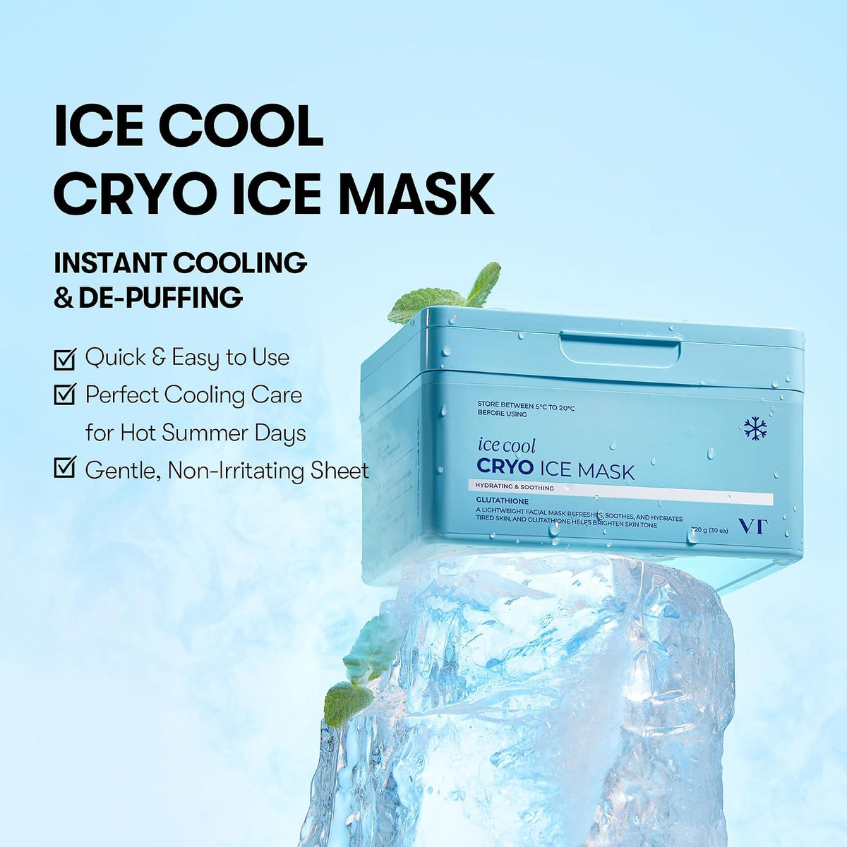 VT COSMETICS Mascarilla Cryo Ice Cool (30 hojas)